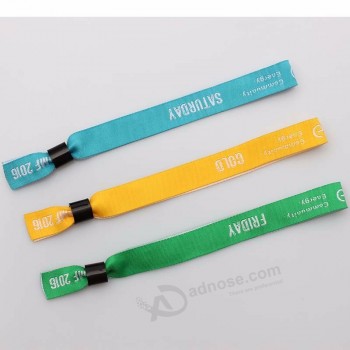 высококачественный пользовательский логотип тканая ткань vip wristband