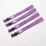 Atacado pulseira de poliéster tecido personalizado para o festival