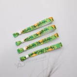 Impressão a cores completa personalizado tecido pulseira de presente promocional