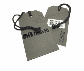 Customelegant apparel accessories printing design personalizado vestuário de papel pendurar tags