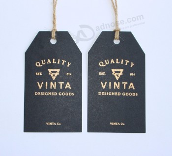 Custom made china jeans papel pendurar tags para vestuário