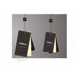 Precio de fábrica ropa etiqueta de empaquetado papel colgar etiquetas con impresión de logotipo