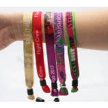 Cinto de poliéster personalizado tecido pulseira comercial para presentes