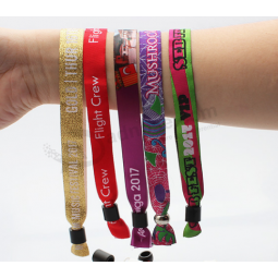 Cinto de poliéster personalizado tecido pulseira comercial para presentes