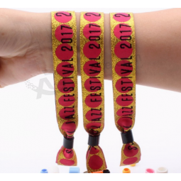 OEM High-end Security Identification Fabric Wristband Bracelet