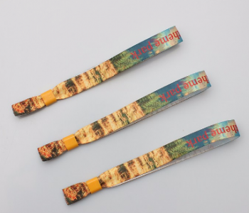 Ribbon one time use wristband sample free for festival