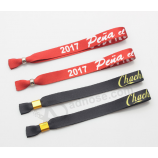 Verstellbares Soft-Event Polyester-Druck-Stoffarmband mit Kunststoffclip