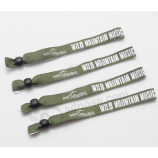 Goedkope rfid bedrukte stoffen armband geweven polsbandjes voor evenementen