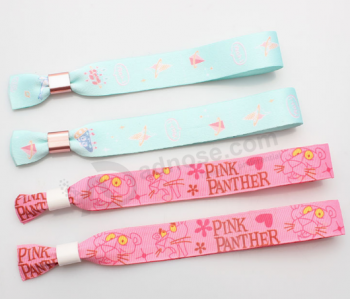 Hot sale one time used polyeste custom fabric cheap wristband