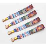 Fabriek directe verkoop custom satijn polyester vlag polsbandje