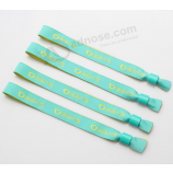 Woven satin one-off bracelets promotional gift design wristbands