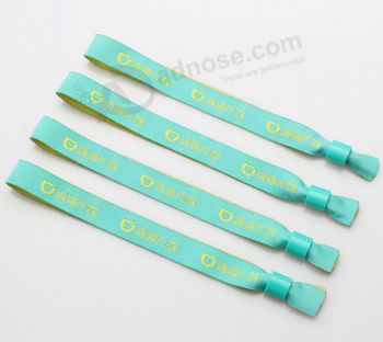 Woven satin one-off bracelets promotional gift design wristbands