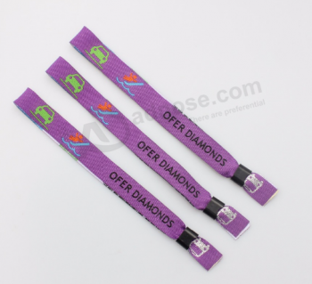 Event fabric wedding party wrist bands Woven logo