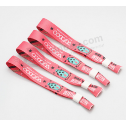 Design free high-end custom child safety polyester wristbands