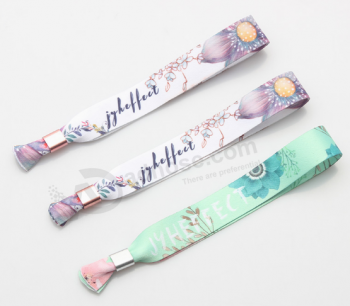 Unique design fabric printing textile wristband for gifts