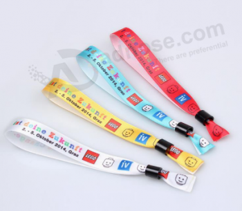 Festival One Time Wristband Event Promotion Fabric satin wristband