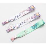 Fashionable one-off pantone color polyester bracelets for child