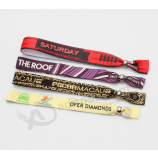 Custom design monogram logo design wristbands for event festival