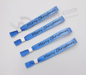 Custom fashion design polyester geweven dEcoratieve polsband voor kerst