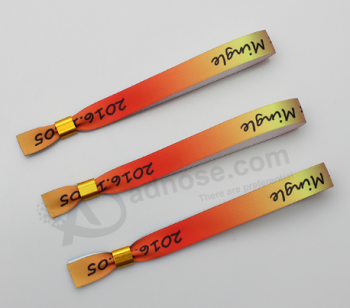 Trendy customized logo printed colorful friendly bracelets for webbing