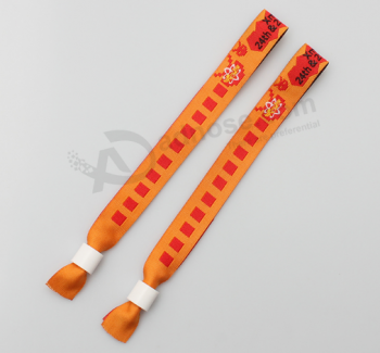 Custom soft material fabric decoration woven wristbands Wholesale 