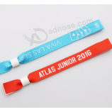 Musikfestival Konzerte benutzerdefinierte geflochtenen Stoff Slap Armband