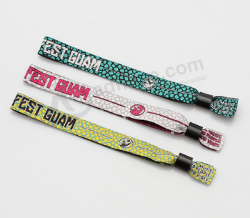 Handicraft custom event fabrics woven child safety wristbands