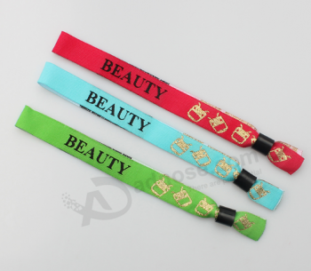 Bracelets de jeunesse de sublimation de logo en polyester coloré de haute qualité