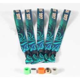 High quality polyester cheap wristband with custom logo