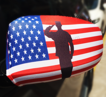 Carro nacional bandeira bandeira de asa de carro personalizado espelho EUA