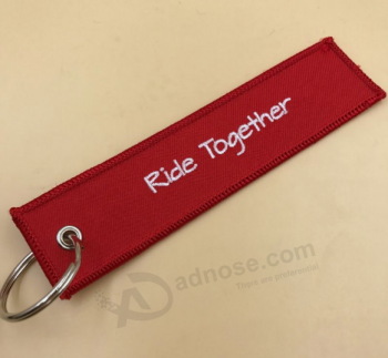 Personalized cheap embroidery woven keychain manufacturer