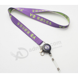Polyester custom Jacquard Lanyard badge reel with low moq