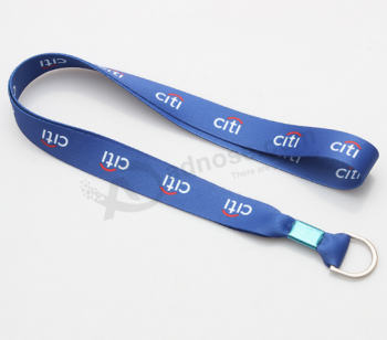 China factory polyester cheap key chain lanyard with key ring