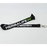 Best selling polyester silk screen neck strap with safety buckle