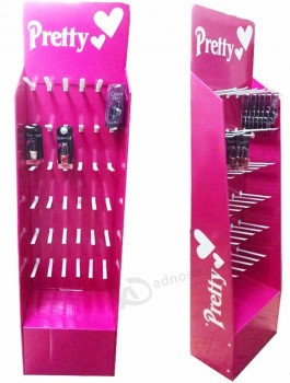 Recyclable Pegboard Floor Displays Cardboard Display Stand for Cosmetics