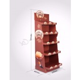 Custom Cardboard Display Stand, Corrugated Carton Floor Display Rack, Paper Display Stand Shelf Unit