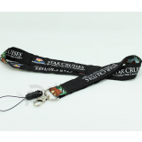 Factory cheap custom polyester lanyard pouch for mobile phone