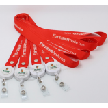 GroothandeL aangepaste afdrukken intrekbare id badge houder Lanyard