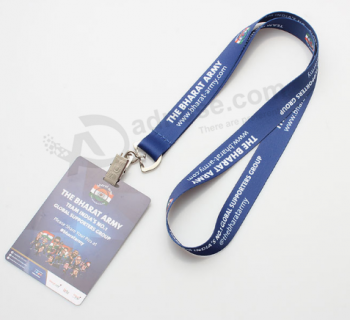 Polyester business PVC id card holder lanyard for exibition