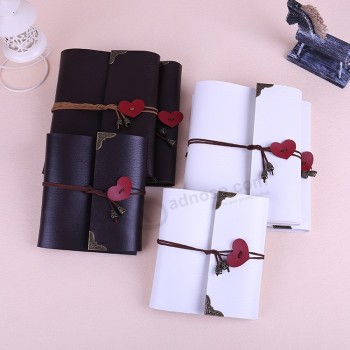 Customized Airplane Paper Box Love Tie Rope Retro Leather Folding Photo Album with your logo