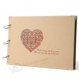 PLakboek ziLver hart gedrukt fotoaLbum in 10 inch met scrapbooking opbergdoos voor cadeaus, bruiLoft gastenboek, reisboek