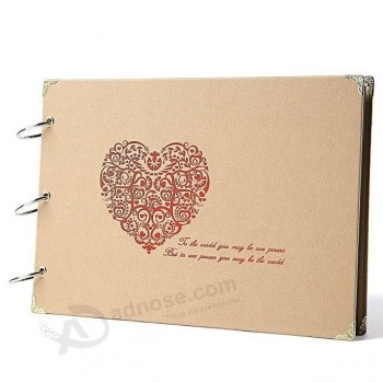 SammeLaLbum SiLber Herz gedruckt FotoaLbum in 10 ZoLL mit Scrapbooking Aufbewahrungsbox für Geschenke, Hochzeitsgästebuch, Reisebuch
