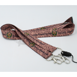 High quality custom logo polyester cheap id lanyard printing