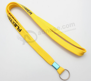 Fashion polyester cheap custom tube lanyards printing