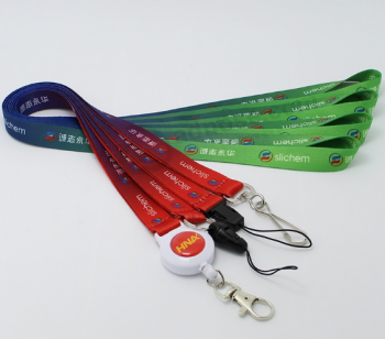 Polyester cheap custom staff lanyard with your company logo