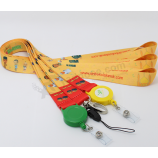 Professional fashion gifts polyester retractable cartoon lanyard