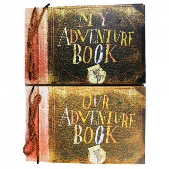 DIY Handmade Cartoon Photo Album Adventure Book Wedding Stickers Scrapbooking 80 pages Our & My Adventure Movie Scrapbook Album