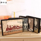 JWHCJ Vintage train 10 inch Photo Album Wedding Photos children Family Memory Album Handmade Sticky Type Scrapbooking