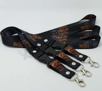 Cheap custom polyester lanyard safety breakaway buckle