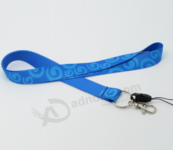 Hot sale polyester custom flat lanyard with hook